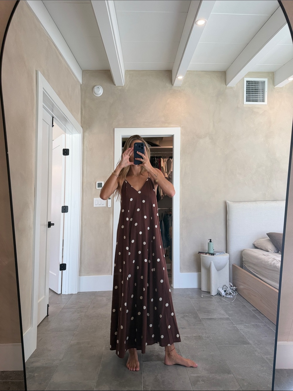 Sezane Giuseppa Dress - Ecru Polka Dots